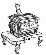 Stove Clipart Vintage Oven Clip Stoves Kitchen Drawing Graphics  sketch template
