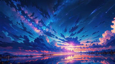 🔥 Download Sunset Anime Art Clouds Sky Scenery 4k Wallpaper iPhone HD ...