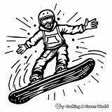 Snowboard Coloring Pages  Free & Printable sketch template