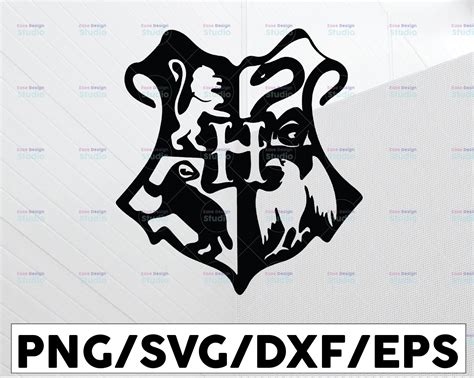 Hogwarts Crest, Harry Potter SVG, PNG,DXF,eps, Cricut, Silhouette, T ...