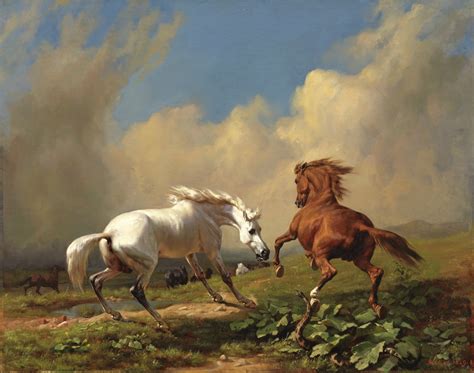 rudolf, Koller, Oil, Art, Horse, Cloud, Sky Wallpapers HD / Desktop and Mobile Backgrounds