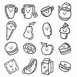 Cute Cartoon Food Coloring Pages sketch template
