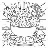 Premium Vector  A Cute And Funny coloring Page Of An Ice Cream On The sketch template