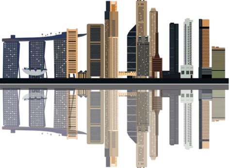 Singapore City Skyline Paint Splatter Illustration Country Buildings Harbour Vector, Country ...