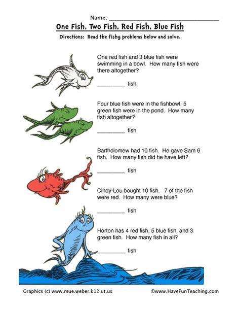 Dr Seuss Fish Printables