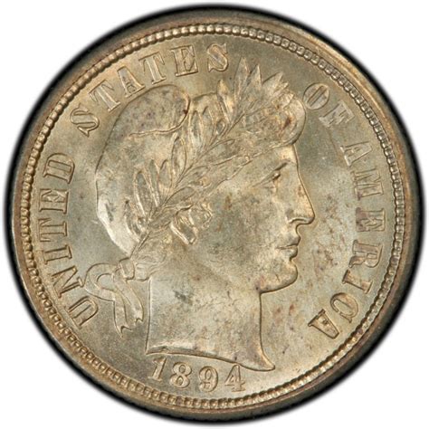 1894 Barber Dime Values and Prices - Past Sales | CoinValues.com
