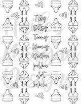 Bikini Coloring Page Pdf Summer Pages  Etsy sketch template
