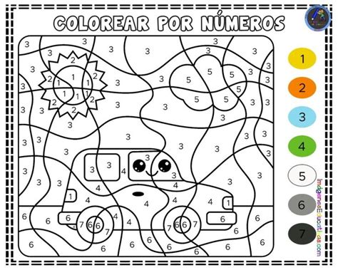 101 FICHAS PARA TRABAJAR LOS NÚMEROS | Colorear por números, Niños de preescolar, Fichas