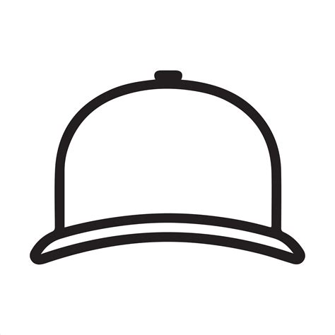 cap single Line Icon Design outline. 46857322 Vector Art at Vecteezy