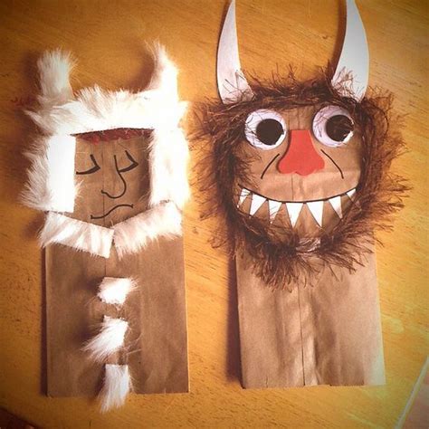 Where The Wild Things Are Paper Bags: | Paper bag puppets, Preschool ...