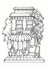 Store Front coloring Page On Etsy – Artofit sketch template