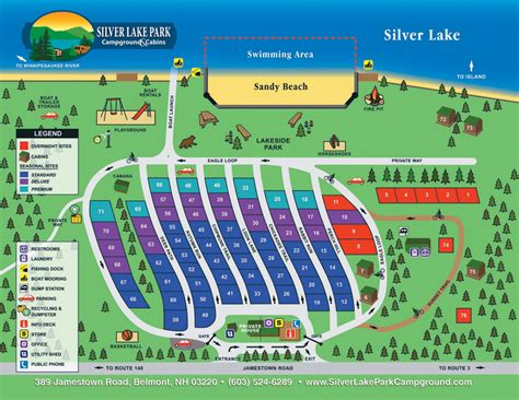 Silver Lake Park Campground :: Site Map & Rules