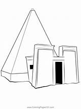 Pyramids 1 Coloring Page For Kids  Free Printable sketch template