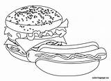 Fast Food coloring Page – Coloring sketch template