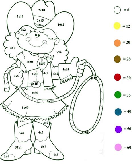 Color By Number Multiplication - Best Coloring Pages For Kids