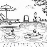 13 Swimming Pool Coloring Pages  Free For Kids sketch template