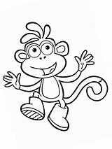 Boots Dora The Explorer Coloring Page  Funny Pages sketch template