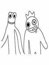 Friendly Rainbow Friends Roblox Coloring Page  Free Printable sketch template