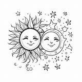 5 Sun And Moon Coloring Pages Teacher Color For Kids Cute  sketch template