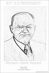 31st US President Herbert Clark Hoover coloring Sheet printable  sketch template