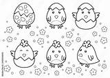 Coloring Page With Cute Chicks hatching From An egg On A Field  sketch template