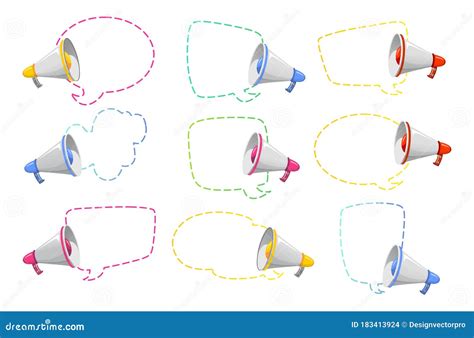 Set of Signs with Colourful Dotted Lines Stock Vector - Illustration of copy, creative: 183413924