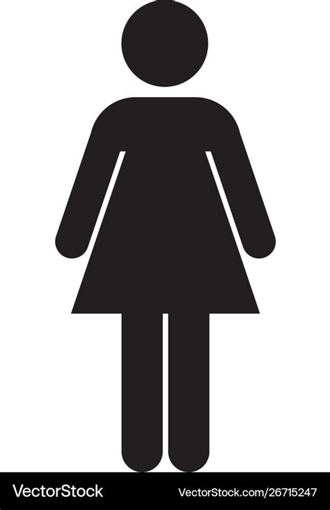 Female bathroom icon Royalty Free Vector Image