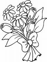 Bouquet Of Flowers Coloring Pages For Childrens Printable Free sketch template