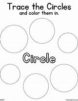 Trace The Circles Coloring Page sketch template