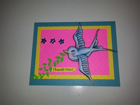 Bird Thank You Card | I card, Cards, Moose art