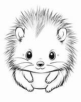 Cartoon Porcupine Coloring Pages sketch template