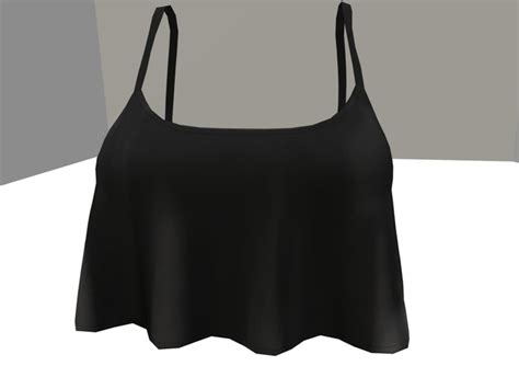 Second Life Marketplace - Slink Frill Crop Top Black