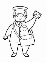 Postman coloring Pages sketch template