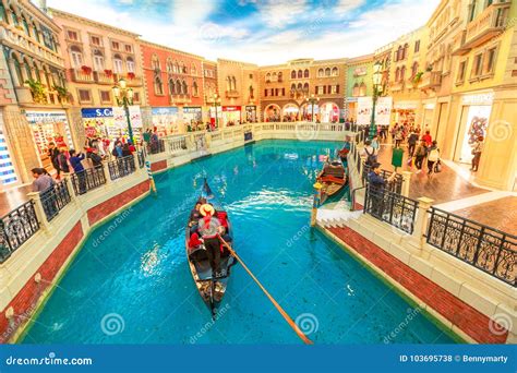 Gondola in the Venetian Casino Editorial Stock Photo - Image of canal, leisure: 103695738