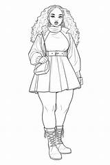 Fashion Coloring Page  coloring Book pages Adult sketch template