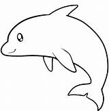 Dolphin Outline Template sketch template