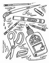 Art Supply Coloring Pages sketch template