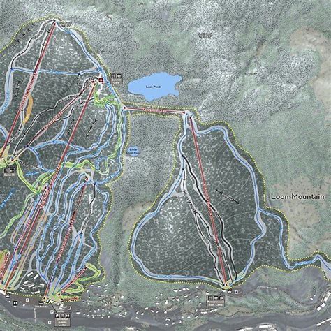 Loon Mountain Trail Map | Loon mountain, Greeting cards, Greetings