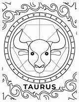 Taurus Coloring Pages Free Printable Zodiac Fun sketch template