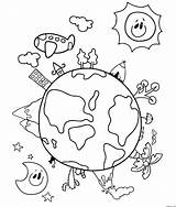 Earth Coloring Page Sheet Pages sketch template