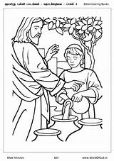 Jesus Turns water Into Wine Coloring Page  Color The Bible sketch template