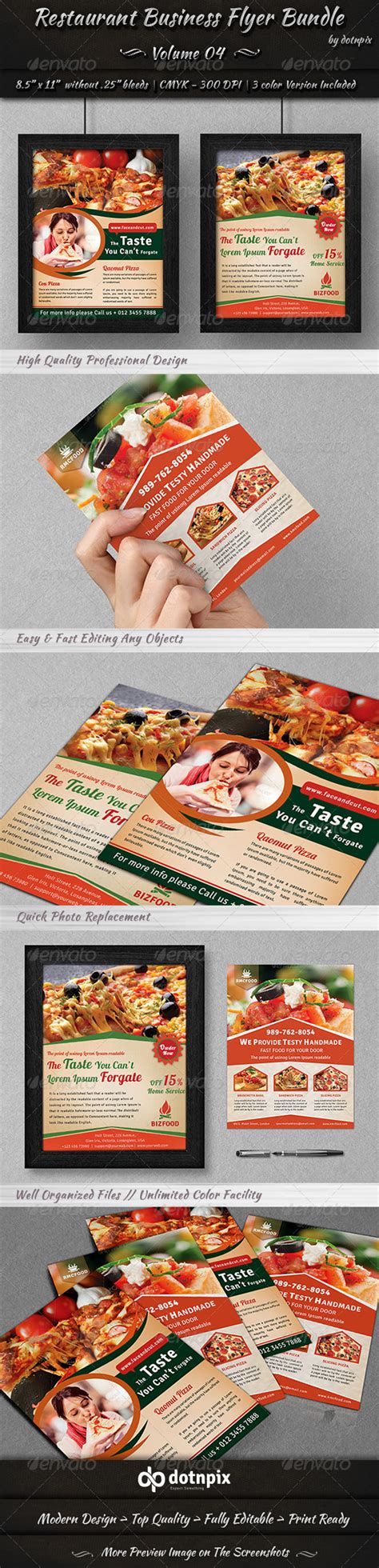 Restaurant Business Flyer Bundle | Volume 4 by dotnpix | GraphicRiver