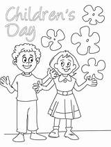 Childrens Day Coloring Page sketch template