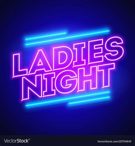 Ladies night neon banner Royalty Free Vector Image , #spon, #neon, # ...