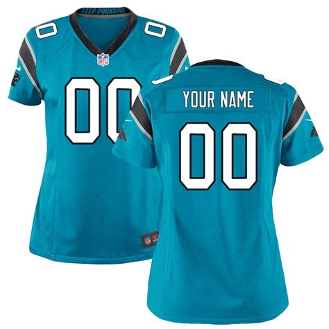 Women's Nike Panther Blue Carolina Panthers Custom Game Jersey