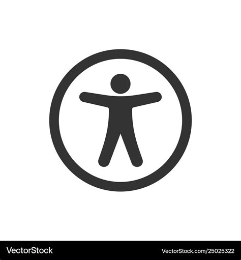 Accessibility icon Royalty Free Vector Image - VectorStock