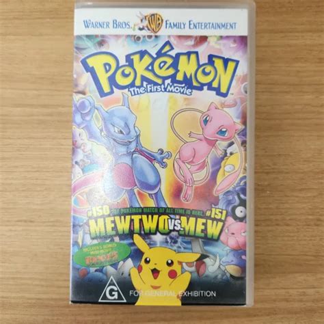 POKEMON THE FIRST Movie (VHS, 1999) Mewtwo vs. Mew 90’s Pikachu AUST ...