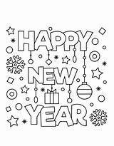 New Year Coloring Pages Free Printable PDF sketch template