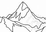 Mountains  Coloring Page sketch template