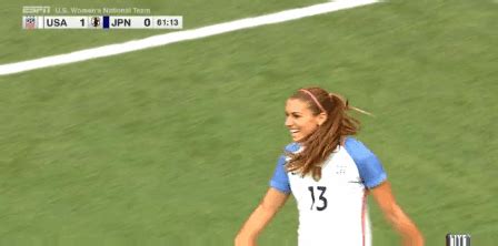 uswntinmotion:Alex Morgan assisted by Crystal Dunn - Tumblr Pics